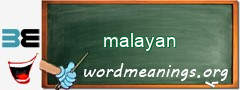 WordMeaning blackboard for malayan